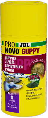 JBL PRONOVO GUPPY FLAKES S корм в хлопьях для гуппи 45г 250мл